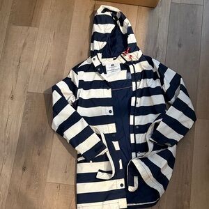 Helly Hansen Navy and White Striped Jacket